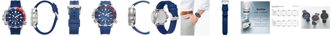 Citizen Eco-Drive Men's Promaster Aqualand Blue Silicone Strap Watch 46mm 